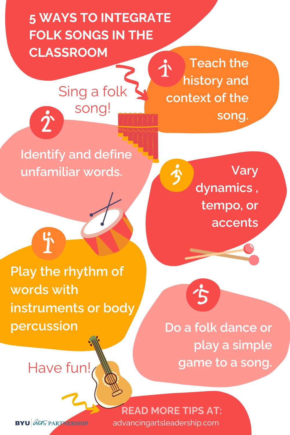 Five ideas for integrating folk songs in the classroom infographics