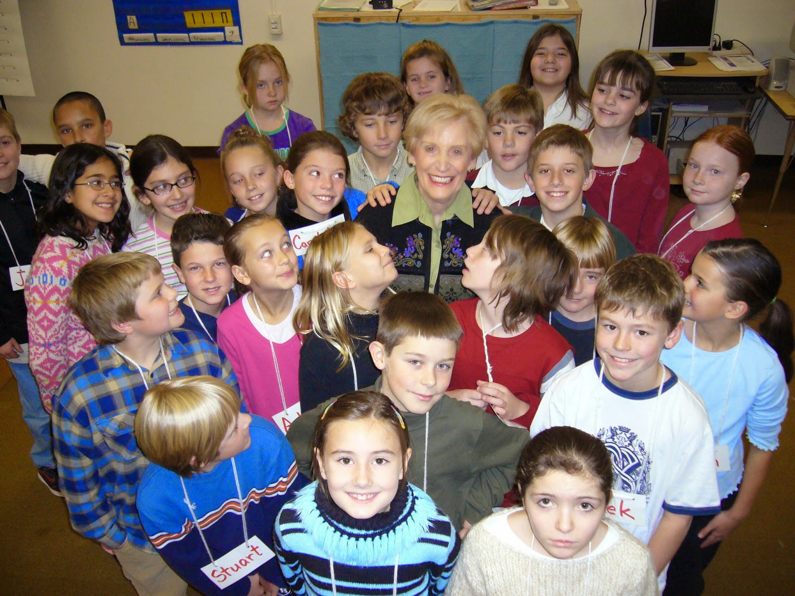 Beverley with Students