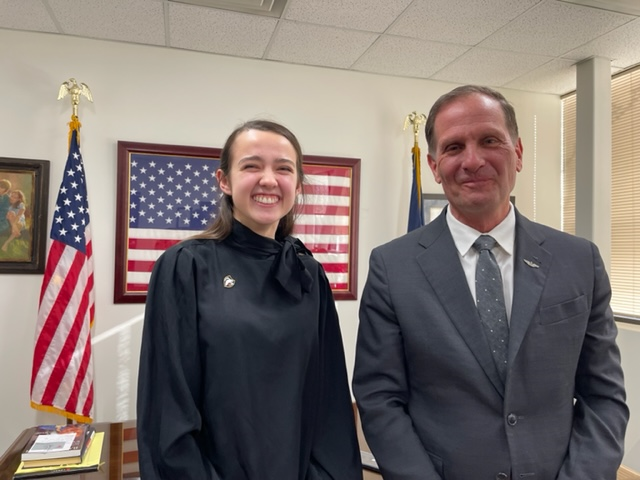 Madeline Christianson with Congressman Chris Stewart
