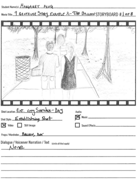 storyboarding samples