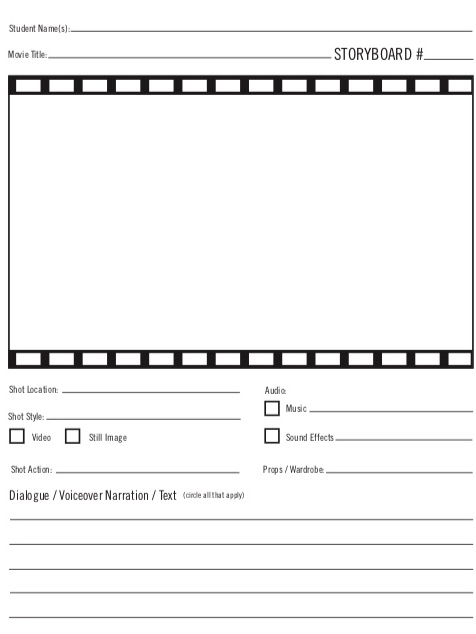storyboarding template
